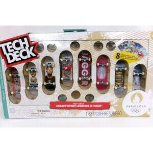 Tech Deck Competition Legends 8 Pack Mini Skateboards Olympic Games Paris 2024